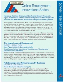 employment innovation series flyer